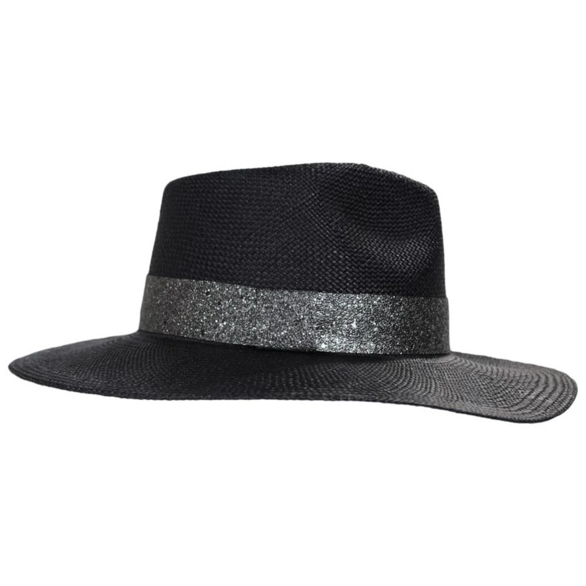 Onyx Panama Straw Fedora Hat - Image 3