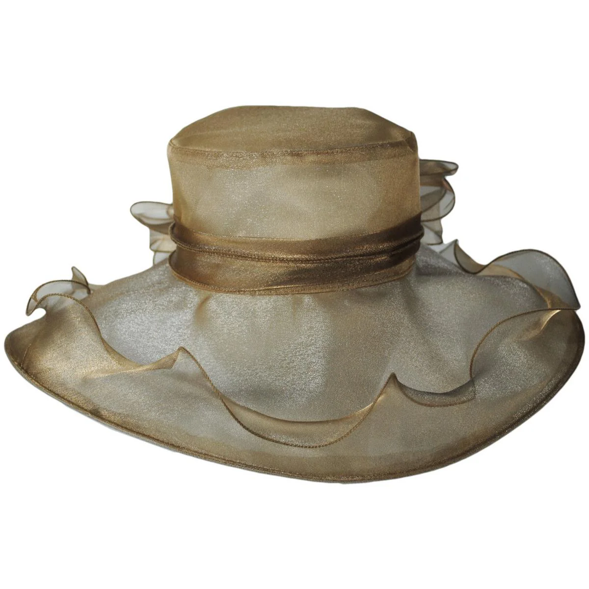Organza Pearl Boater Dress Hat - Image 14