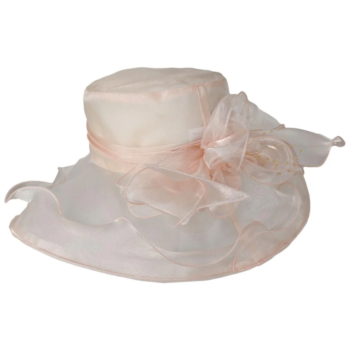 Organza Pearl Boater Dress Hat - Image 19