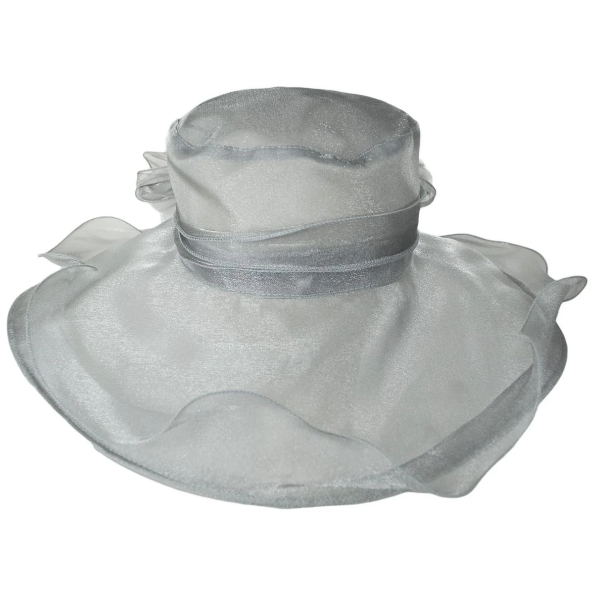 Organza Pearl Boater Dress Hat - Image 2