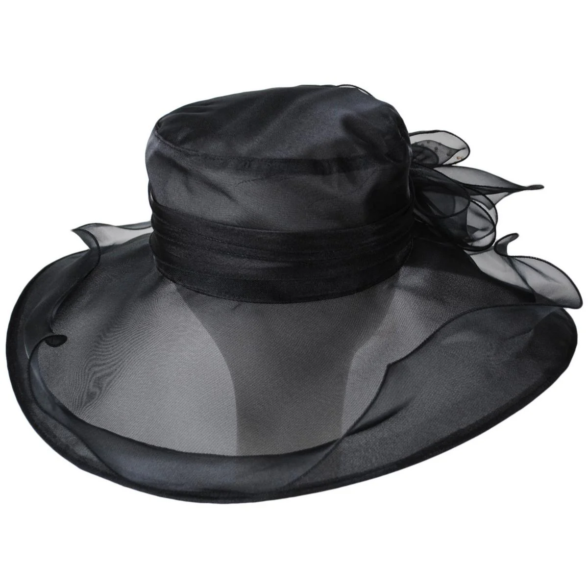 Organza Pearl Boater Dress Hat - Image 5