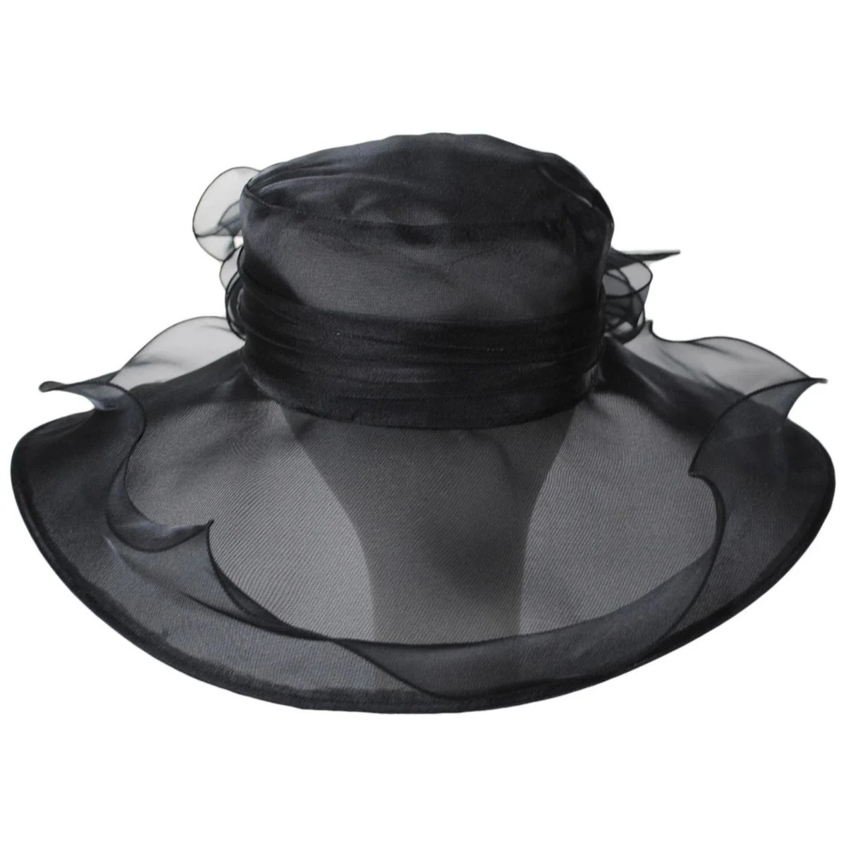Organza Pearl Boater Dress Hat - Image 6