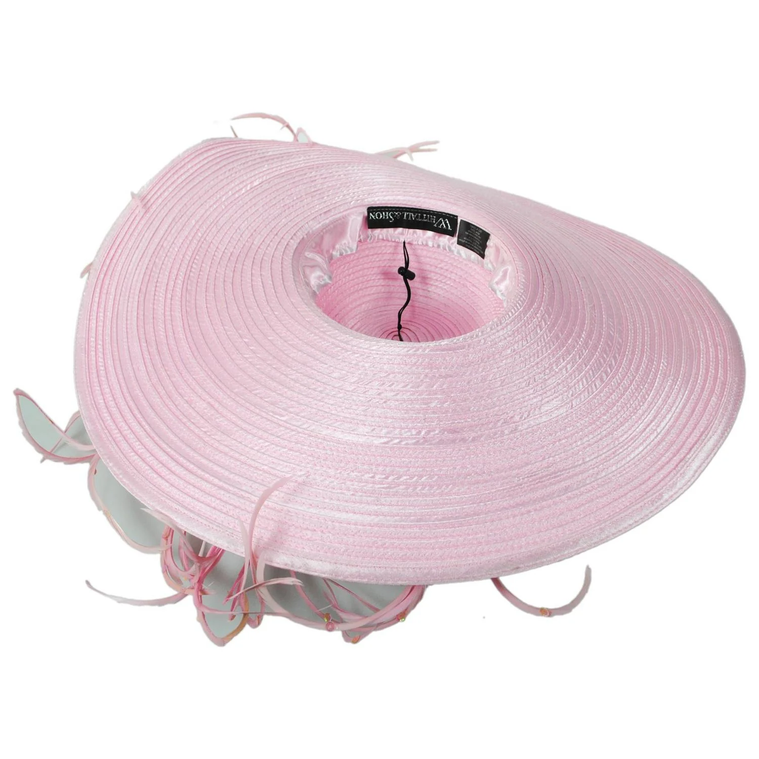 Organza Ruffles Satin Swinger Dress Hat - Image 6