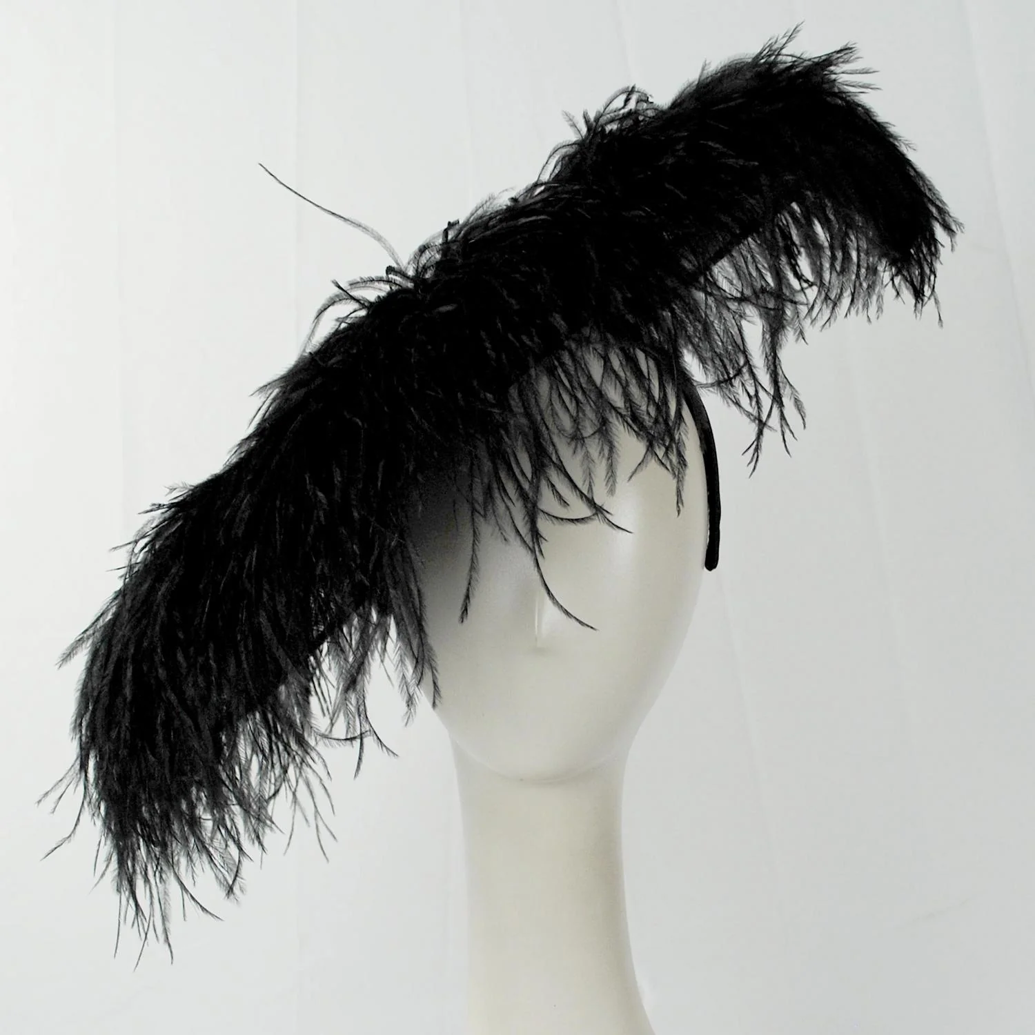 Ostrich Feathers & Sinamay Straw Fascinator Hat - Image 8