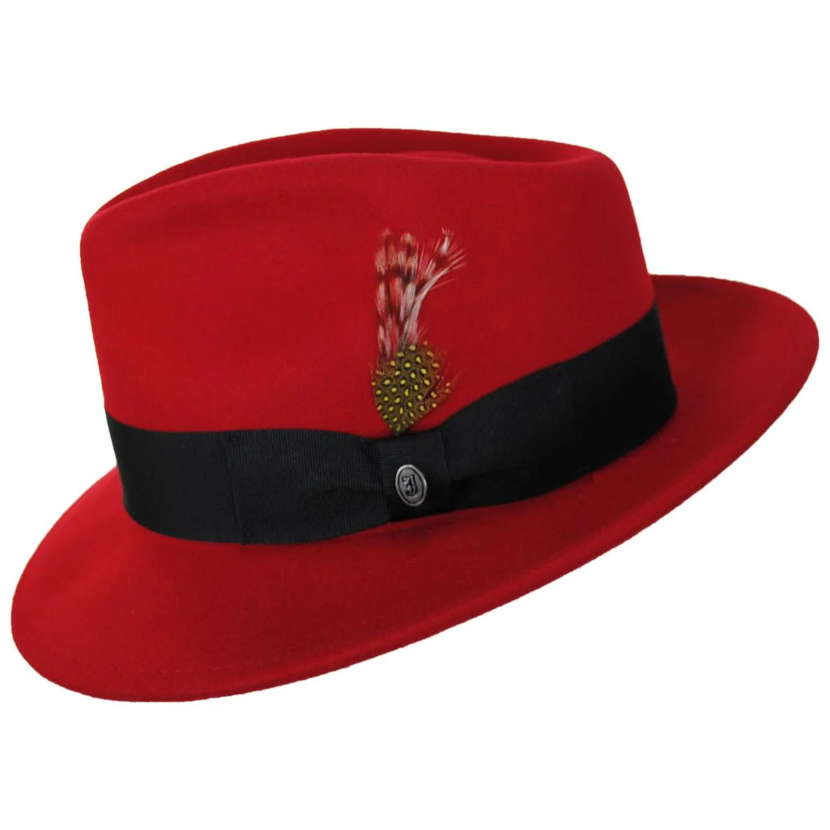 Pachuco Crushable Wool Felt Fedora Hat - Red - Image 5