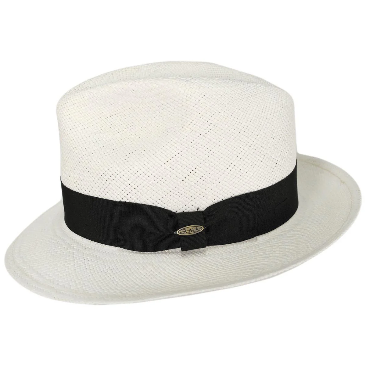 Panama Straw Snap Brim Fedora Hat - Image 3