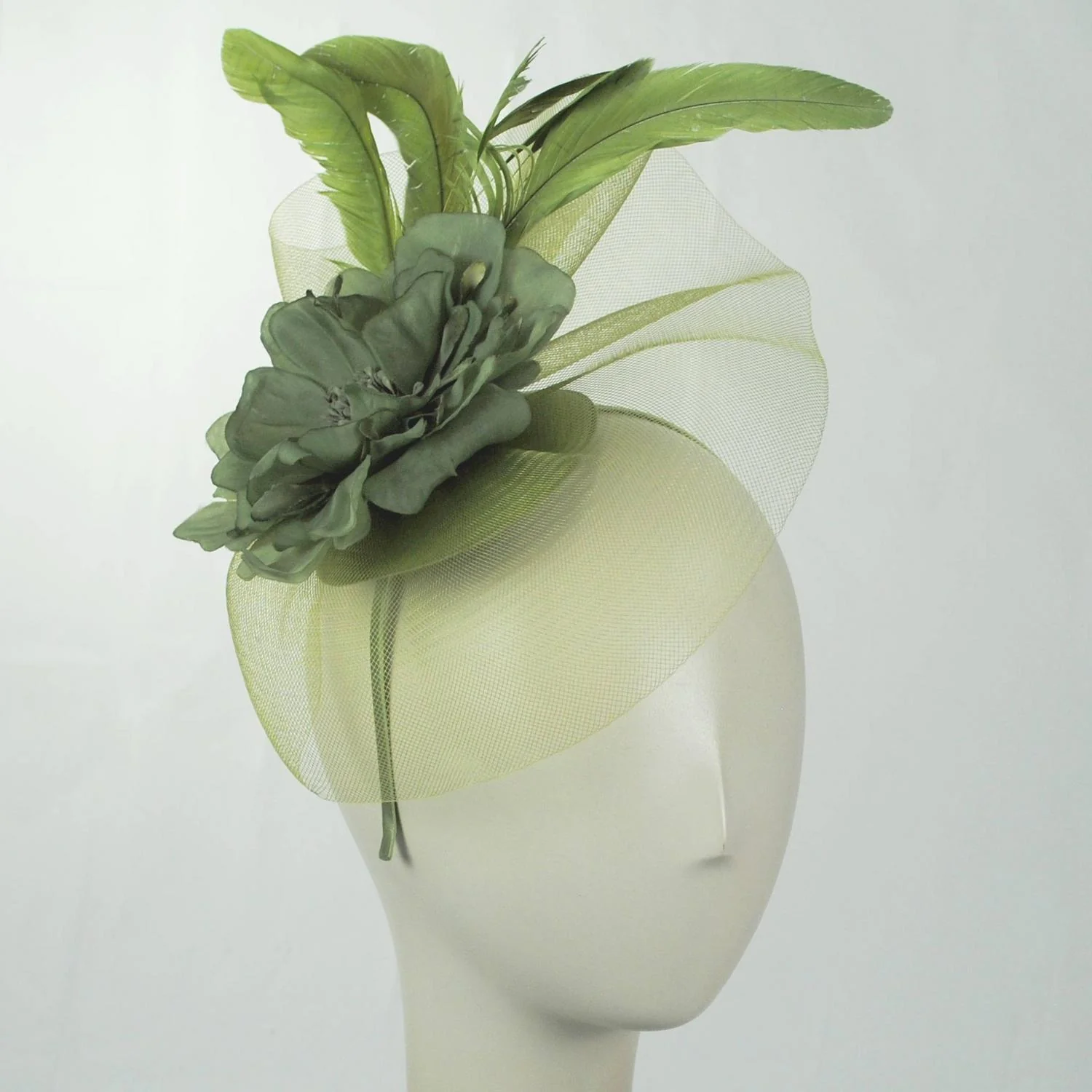 Peony and Feathers Fascinator Hat - Image 10