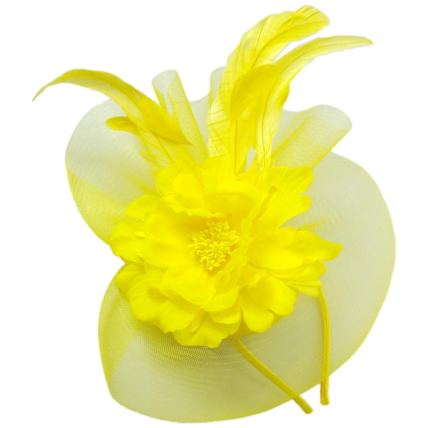 Peony and Feathers Fascinator Hat - Image 13