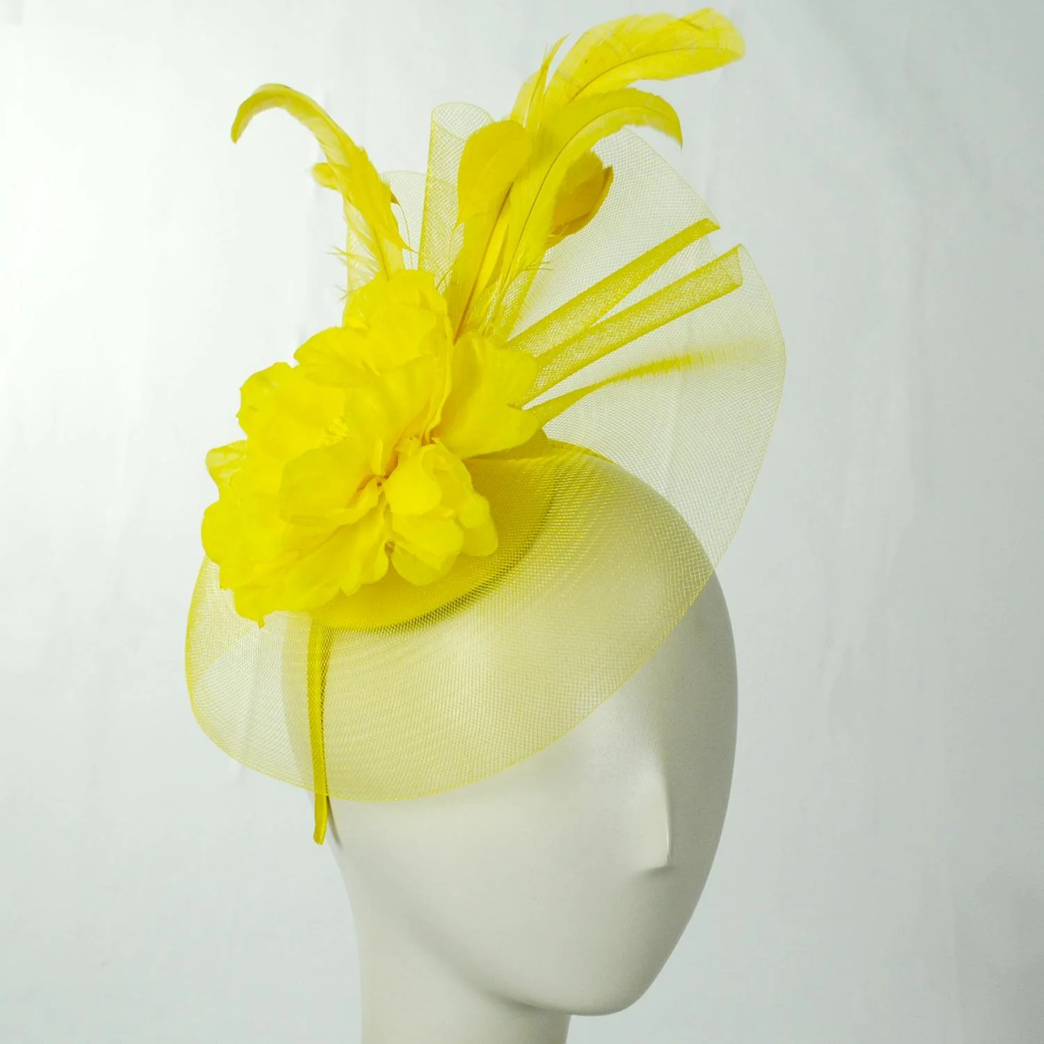 Peony and Feathers Fascinator Hat - Image 14
