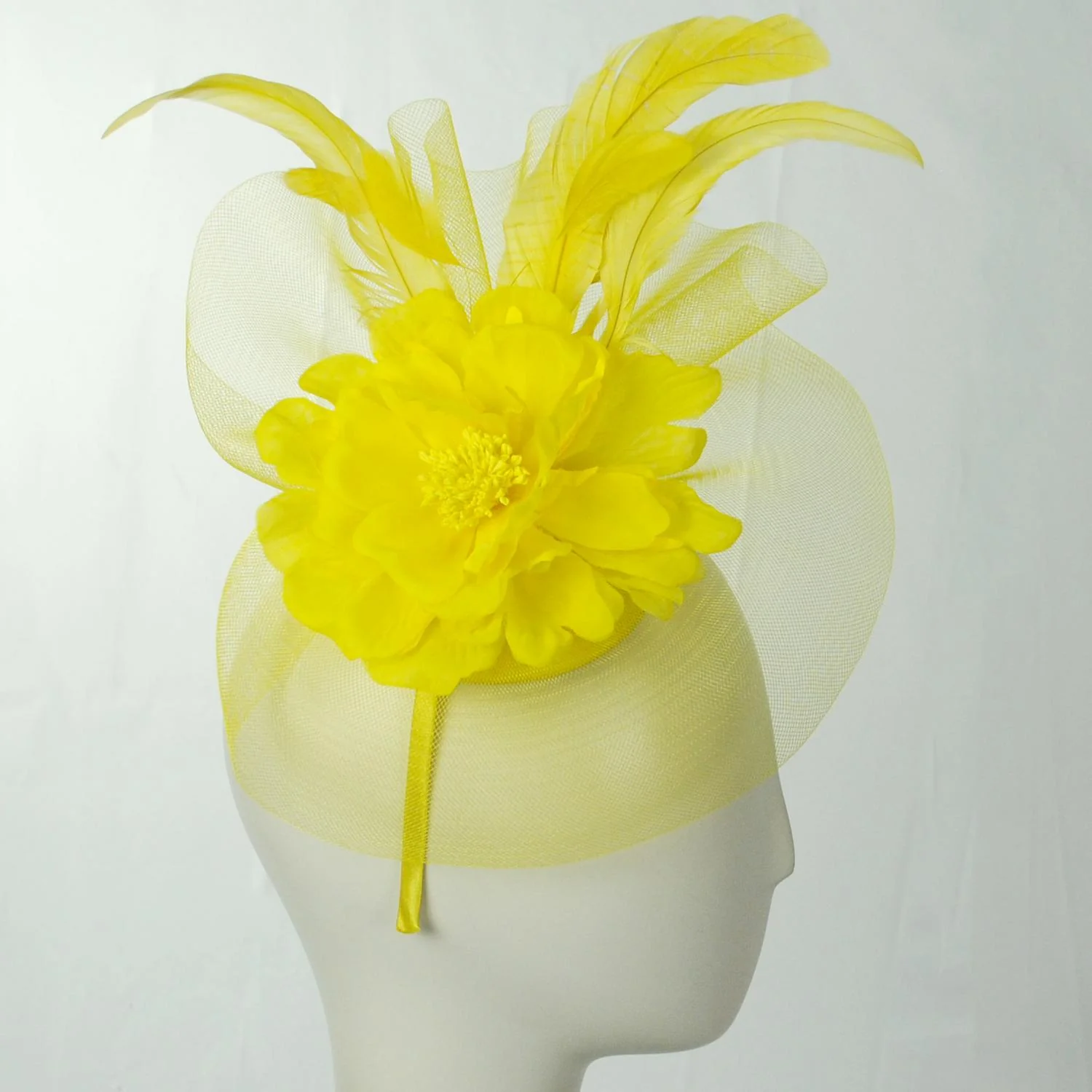 Peony and Feathers Fascinator Hat - Image 15