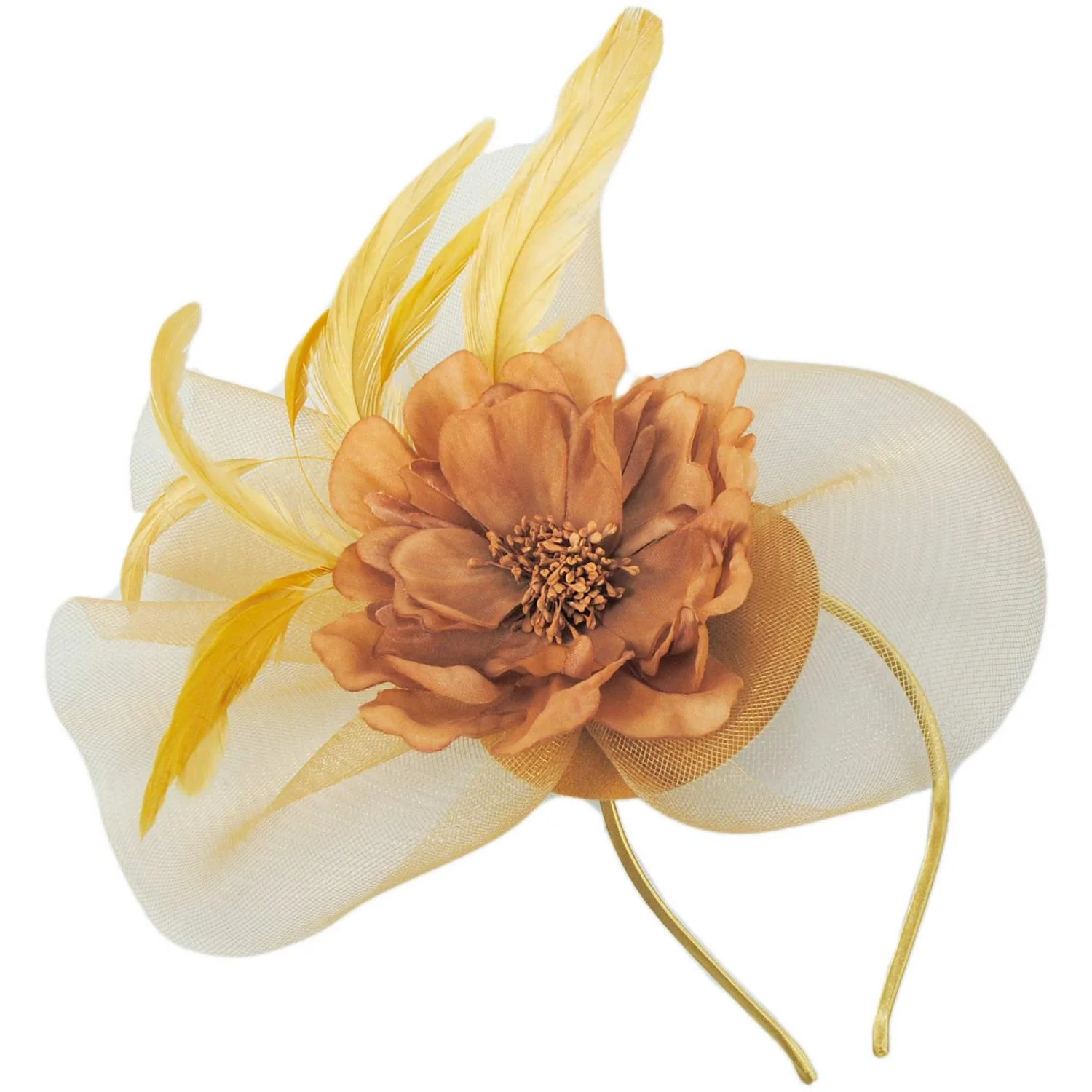 Peony and Feathers Fascinator Hat - Image 17