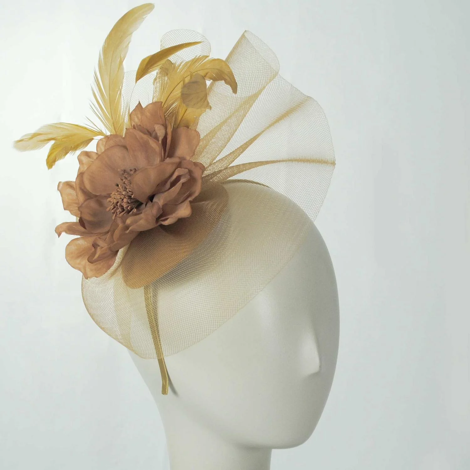 Peony and Feathers Fascinator Hat - Image 18