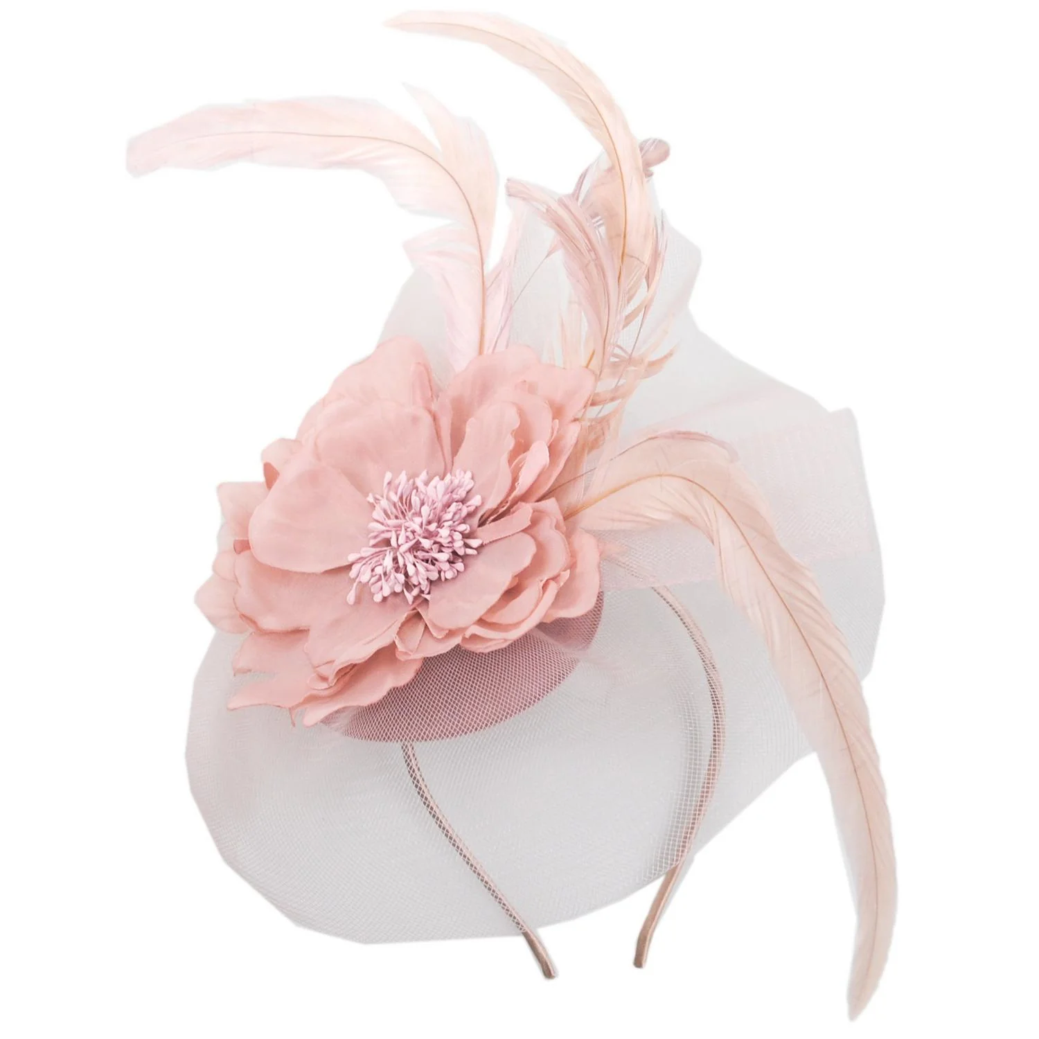 Peony and Feathers Fascinator Hat - Image 21