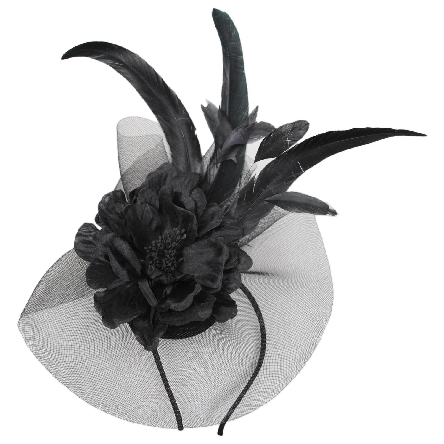 Peony and Feathers Fascinator Hat - Image 29