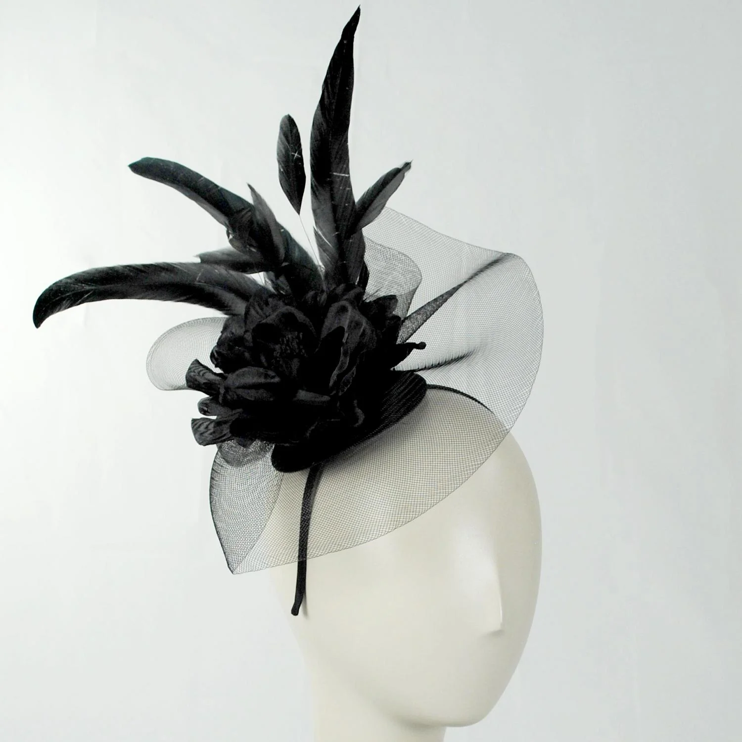 Peony and Feathers Fascinator Hat - Image 30
