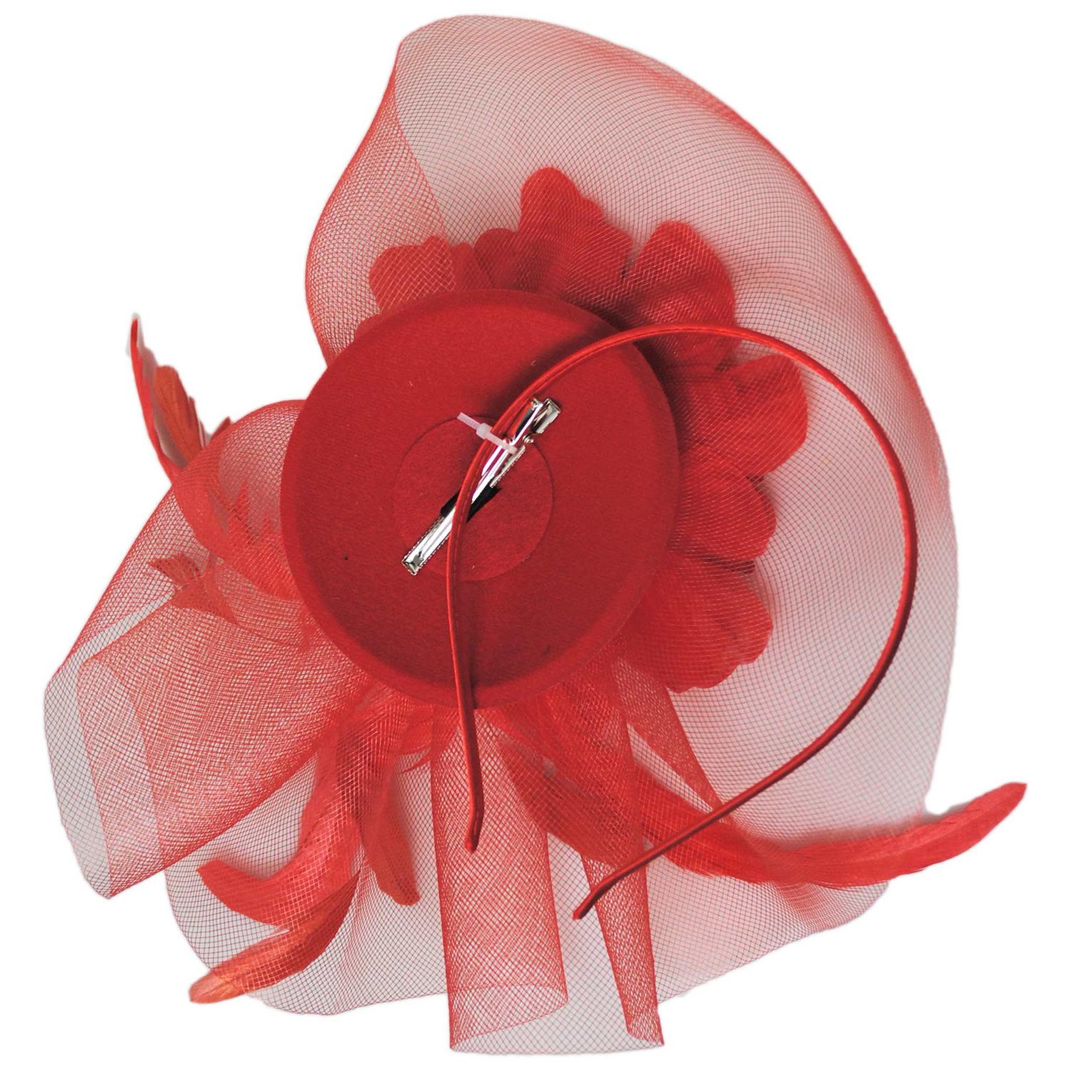 Peony and Feathers Fascinator Hat - Image 4