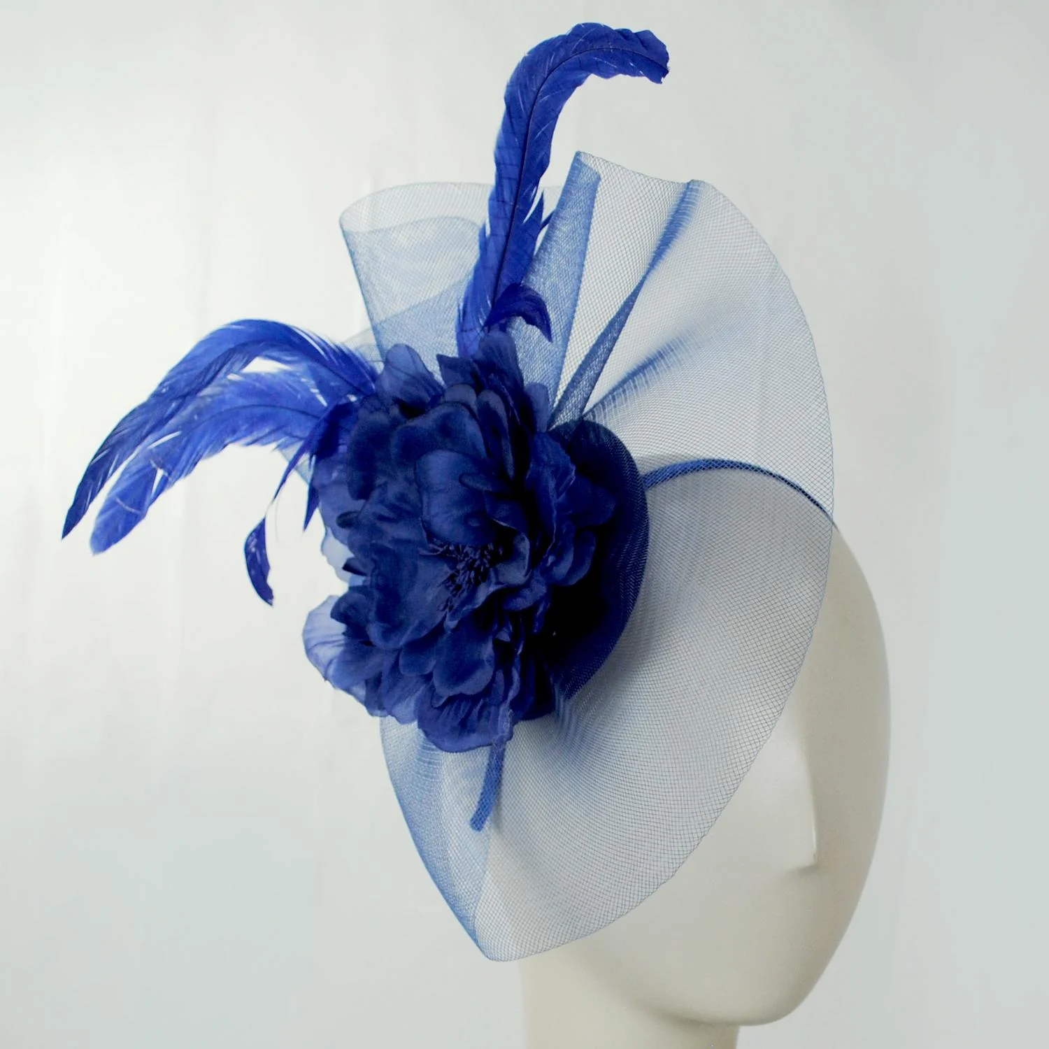 Peony and Feathers Fascinator Hat - Image 6