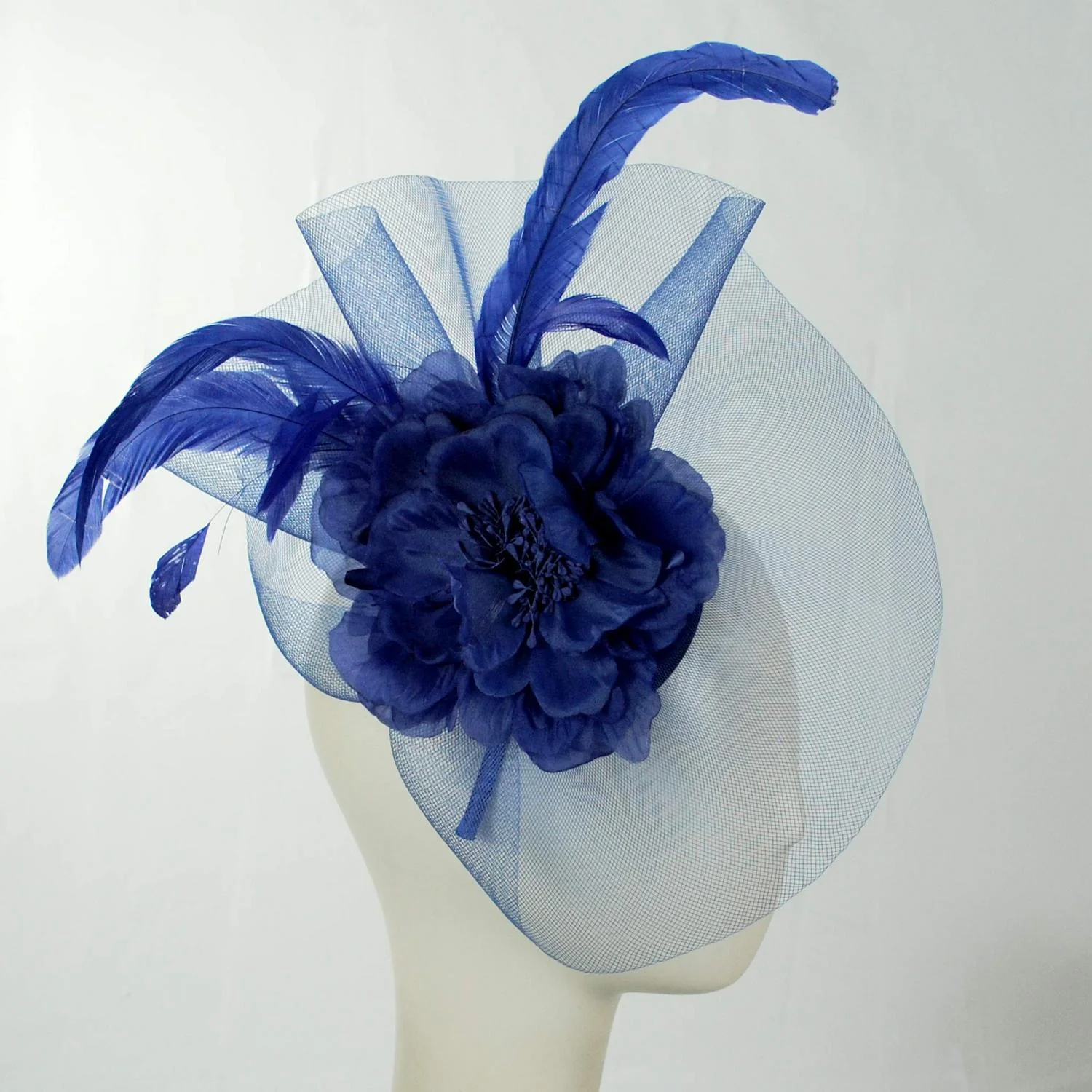Peony and Feathers Fascinator Hat - Image 7