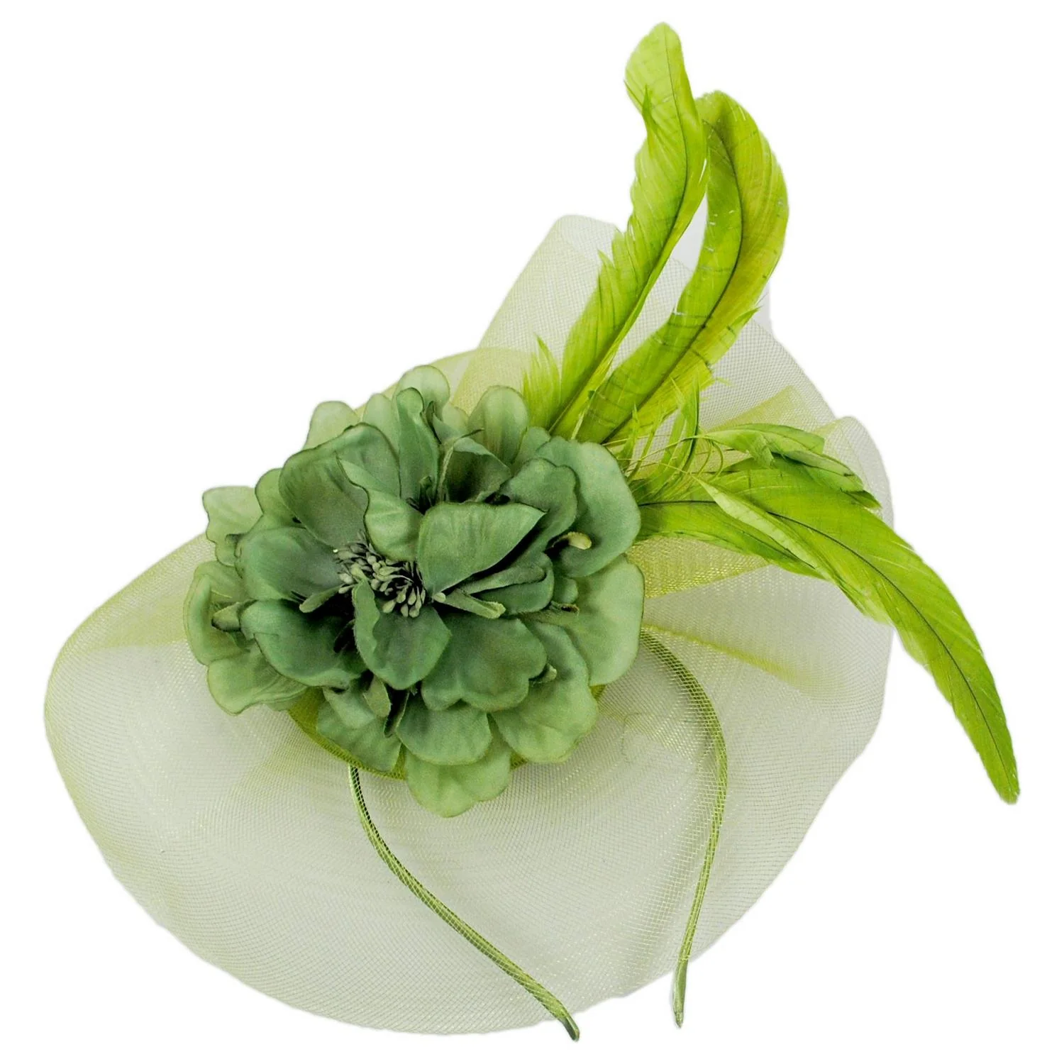 Peony and Feathers Fascinator Hat - Image 9