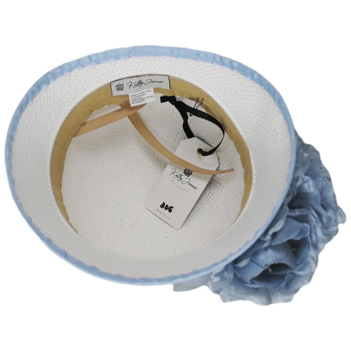 Peony Trio Toyo Straw Cloche Hat - Image 4