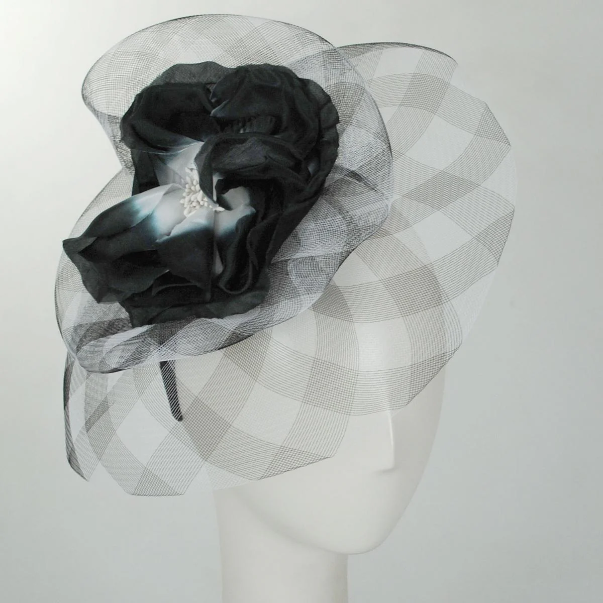 Percalle Horsehair Mesh Fascinator Hat - Image 2
