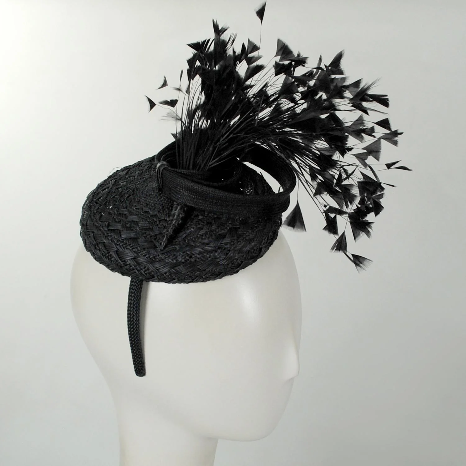 Rainbow Feathers Parasisal Straw Pillbox Hat - Image 12
