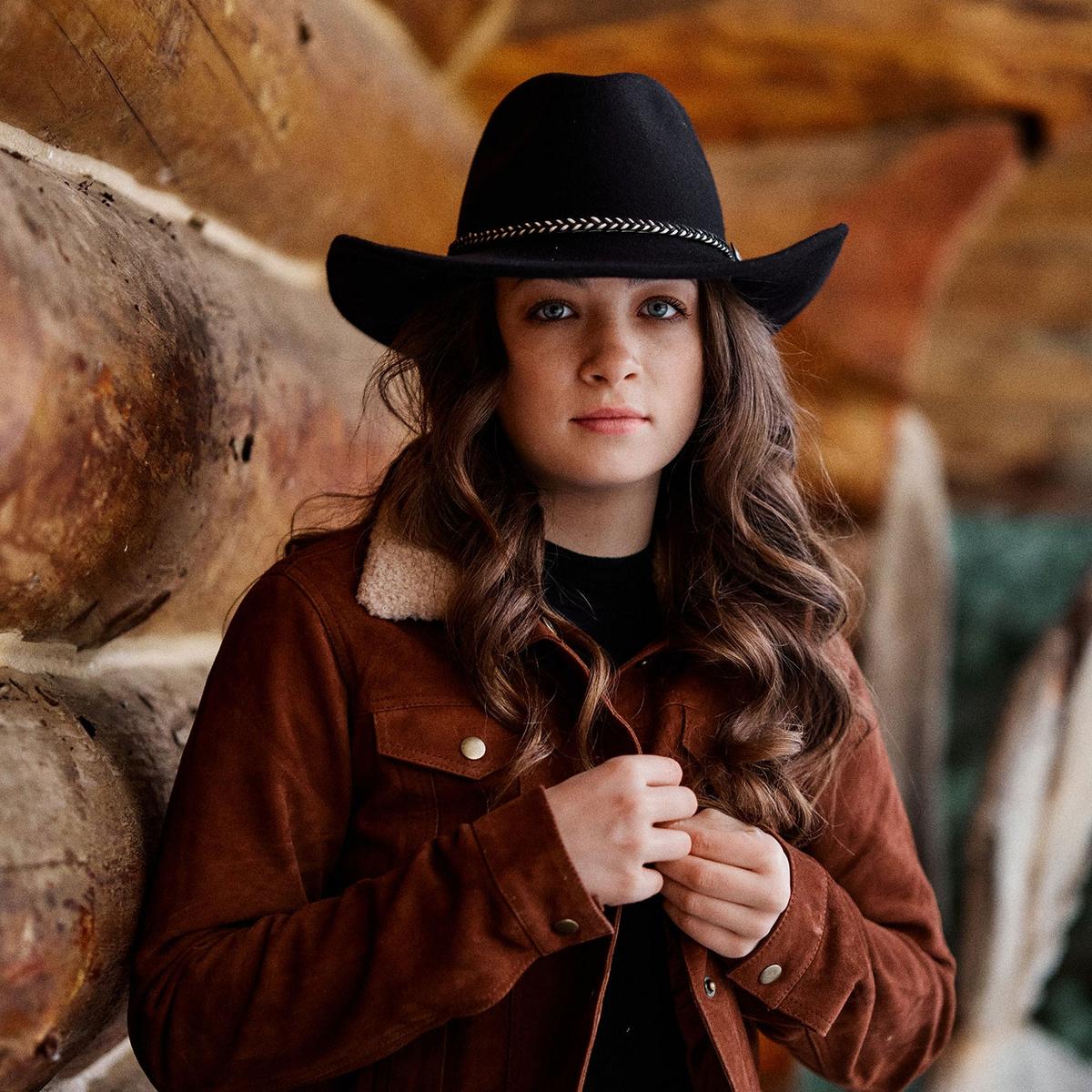 Rawhide Buffalo Fur Felt Western Hat - Image 14