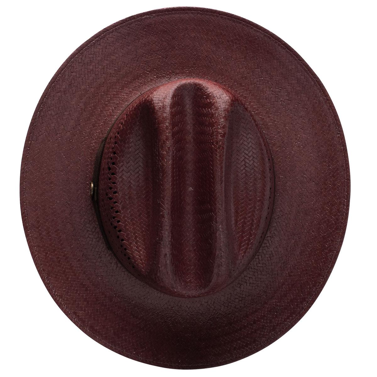 Redwood Shantung Straw Open Road Western Hat - Image 4