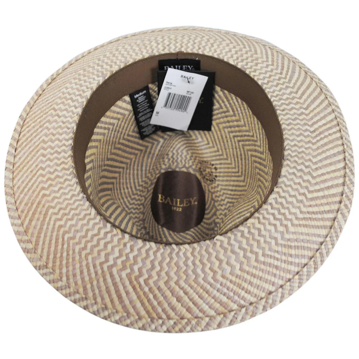 Rene Two-Tone Panama Straw Fedora Hat - Image 4