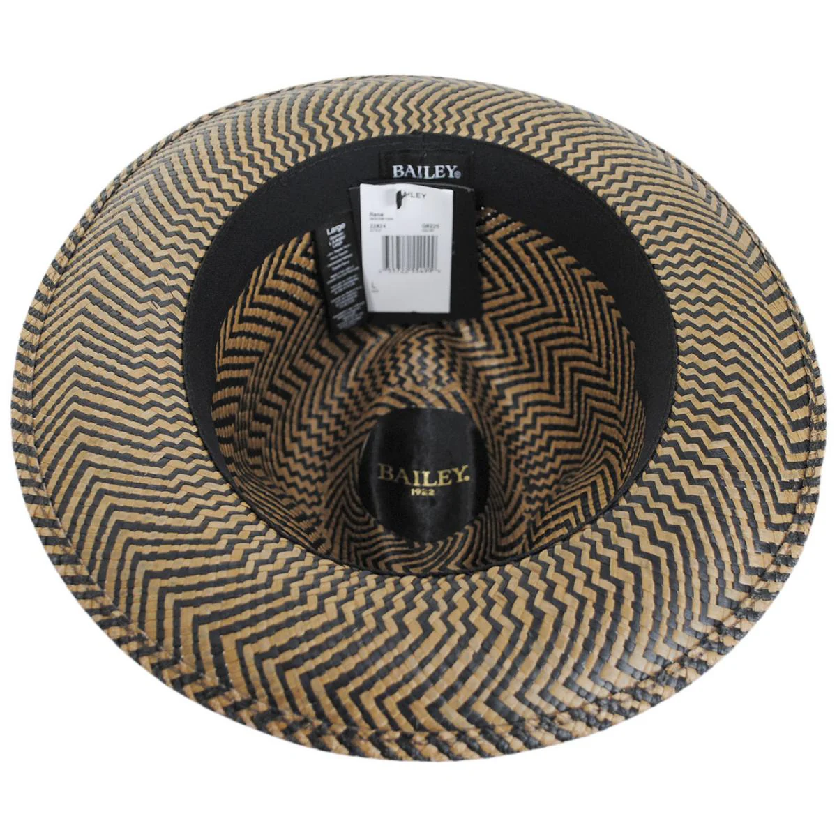 Rene Two-Tone Panama Straw Fedora Hat - Image 9