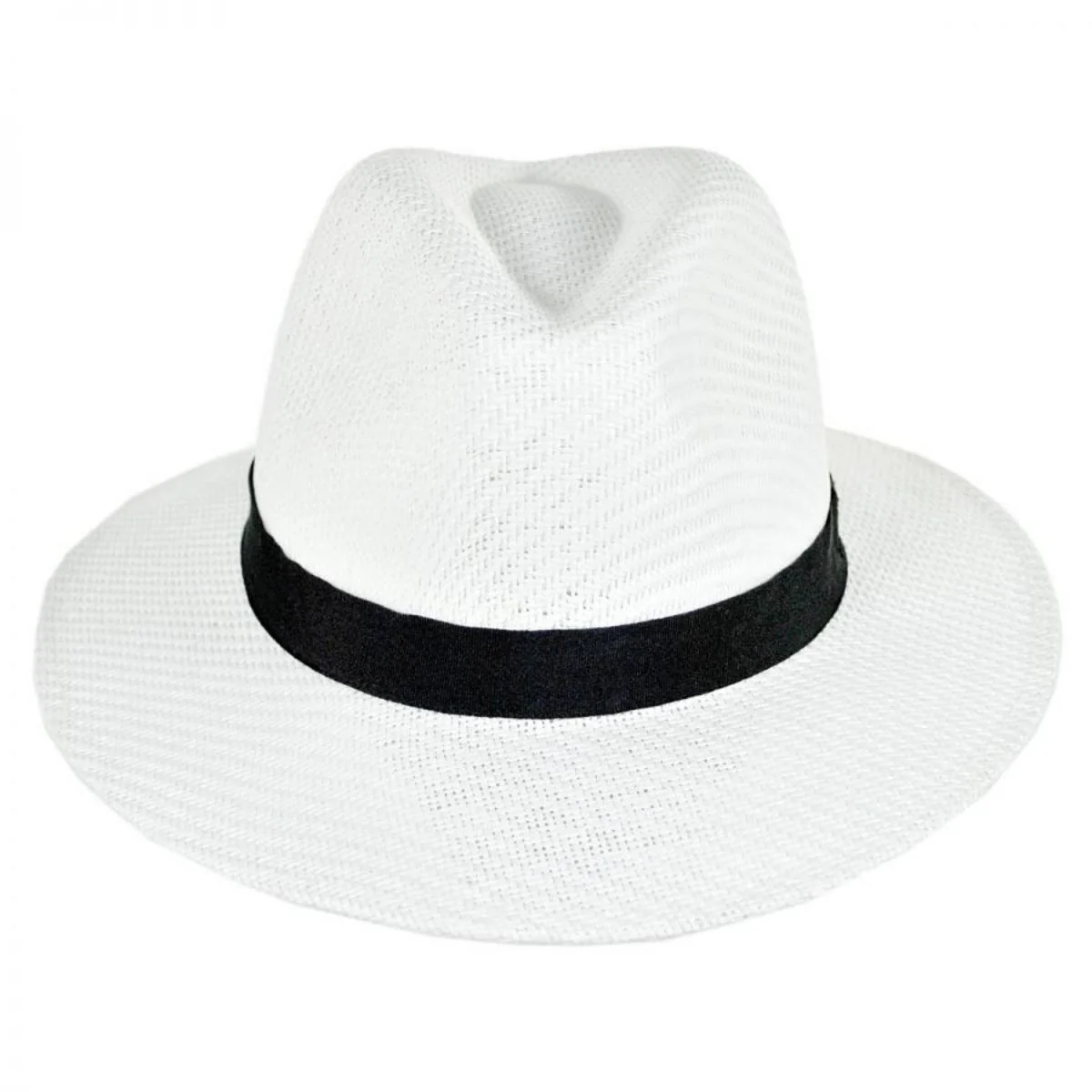 Ribbon Toyo Straw Safari Fedora Hat - Image 2