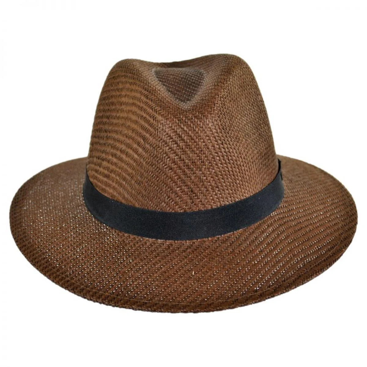 Ribbon Toyo Straw Safari Fedora Hat - Image 6