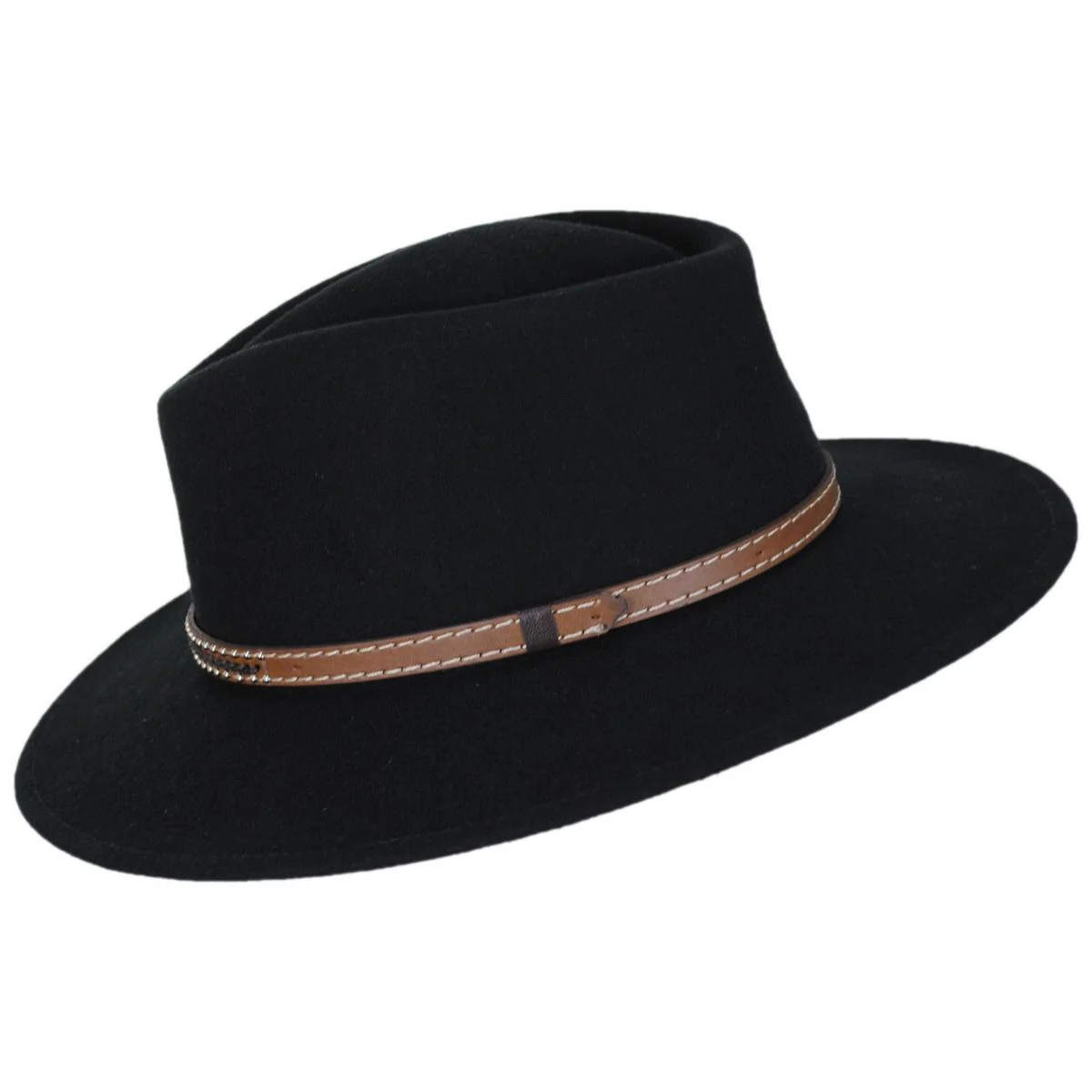 Rider Crushable Merino Wool Felt Fedora Hat - Image 3