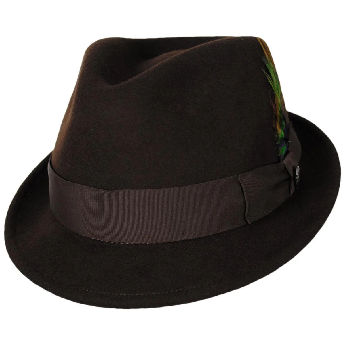 Roma Wool Felt Stingy Brim Fedora Hat - Image 5
