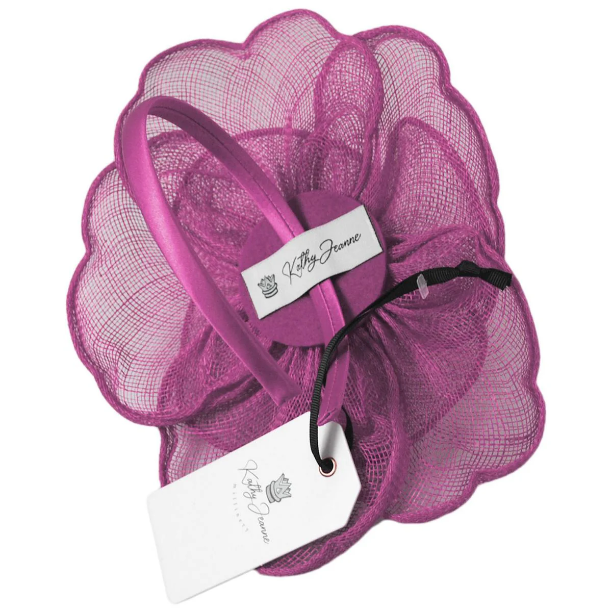 Rosa Sinamay Straw Fascinator Hat - Image 13