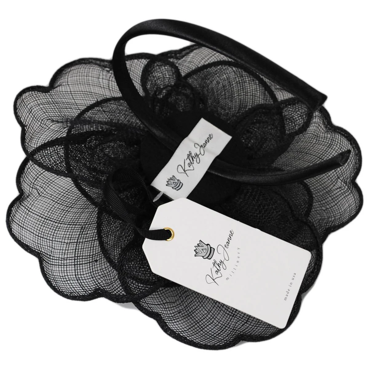 Rosa Sinamay Straw Fascinator Hat - Image 4
