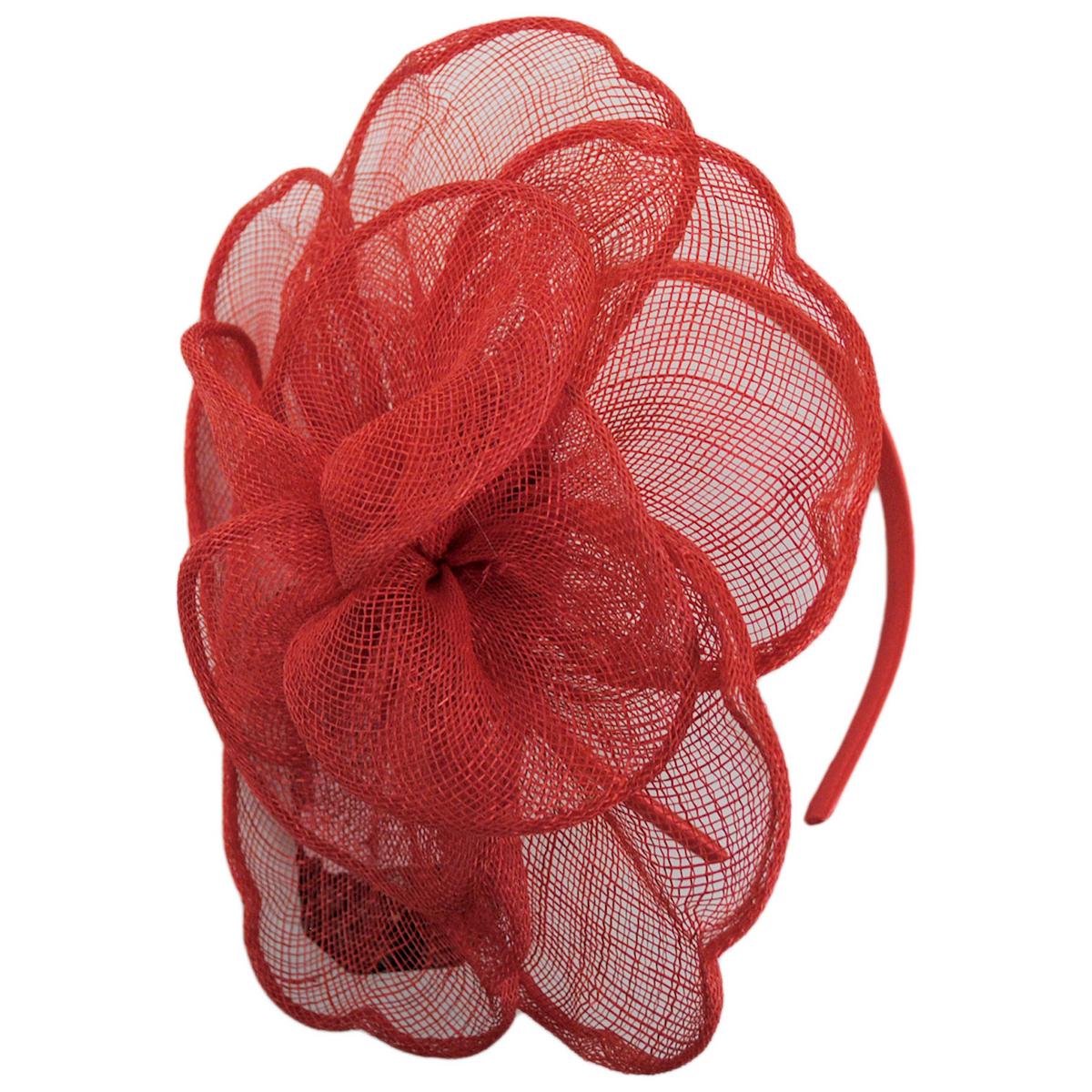 Rosa Sinamay Straw Fascinator Hat - Image 5