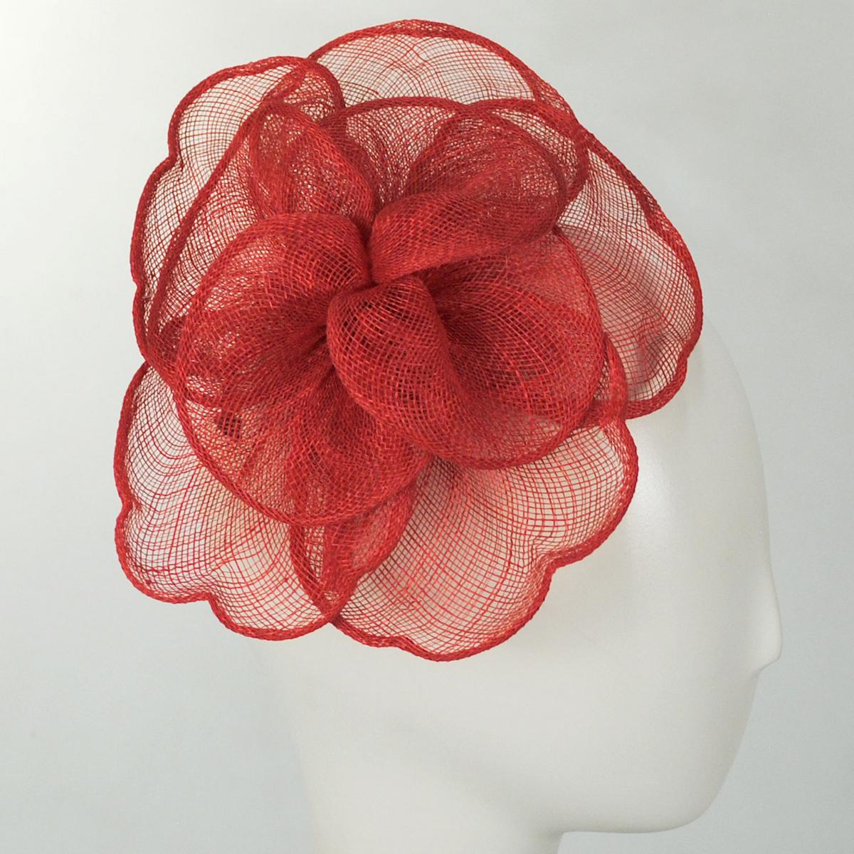 Rosa Sinamay Straw Fascinator Hat - Image 7
