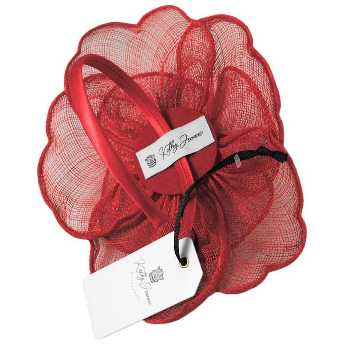 Rosa Sinamay Straw Fascinator Hat - Image 8