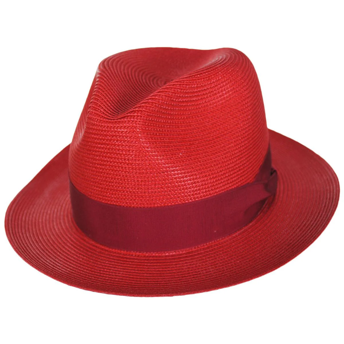 Rosebud Florentine Milan Poly Straw Fedora Hat