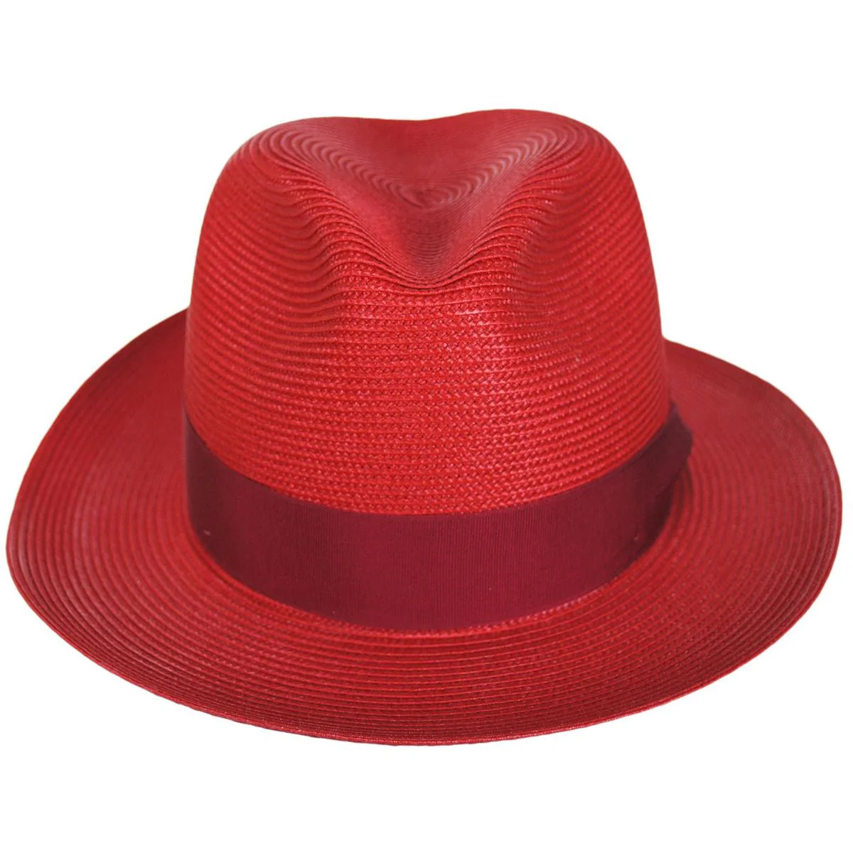 Rosebud Florentine Milan Poly Straw Fedora Hat - Image 2