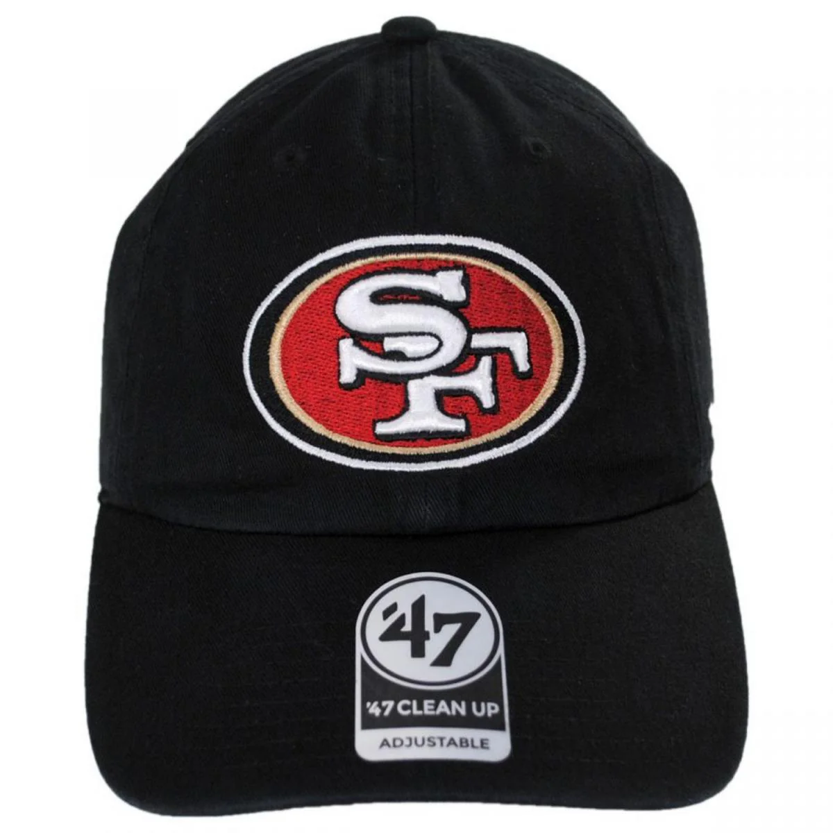San Francisco 49ers NFL Clean Up Strapback Baseball Cap Dad Hat - Image 2