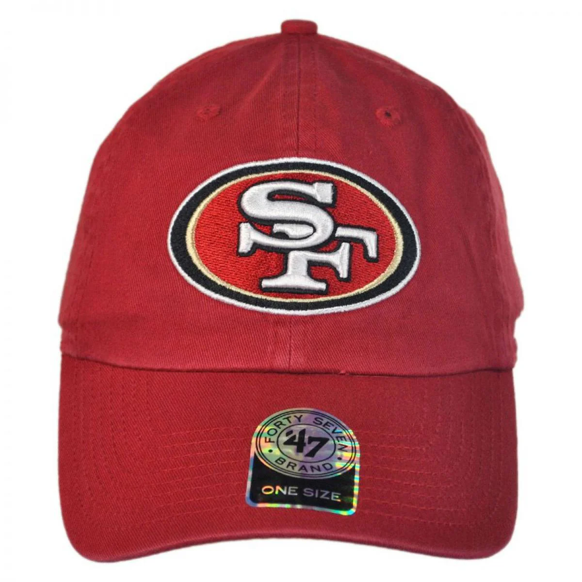 San Francisco 49ers NFL Clean Up Strapback Baseball Cap Dad Hat - Image 6