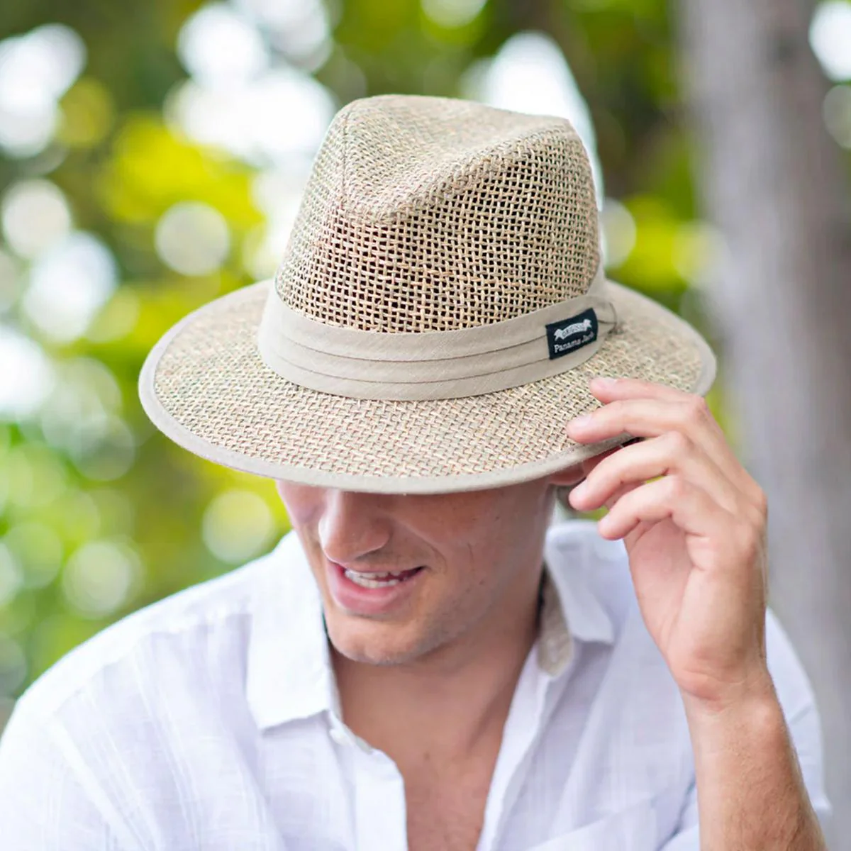 Seagrass Straw Safari Fedora Hat - Image 5
