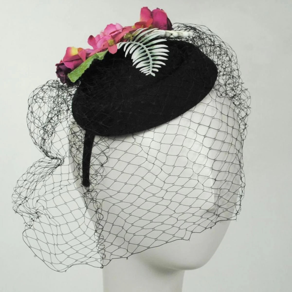 Secret Garden Velvet Fascinator Hat - Image 3