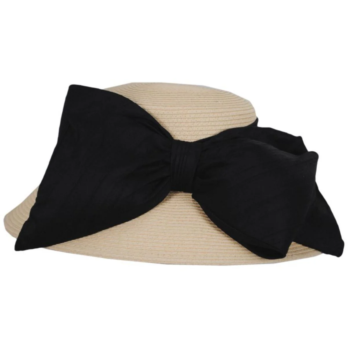 Silk Bow Toyo Straw Lampshade Hat - Made to Order - Image 4