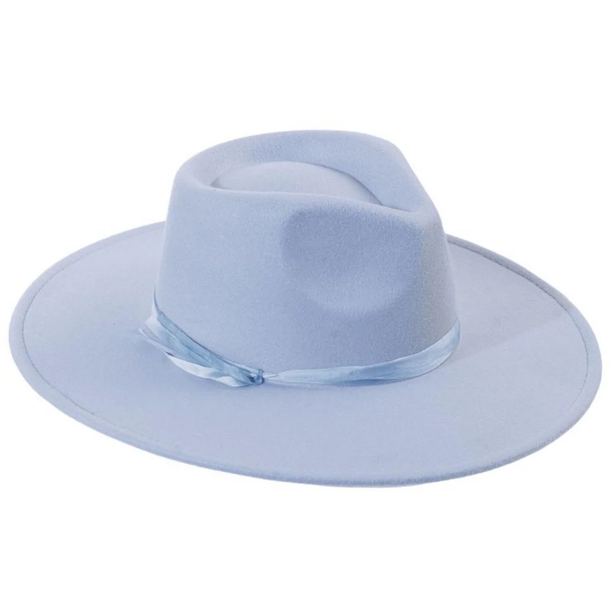 Silk Trim Vegan Wool Felt Fedora Hat - Made to Order