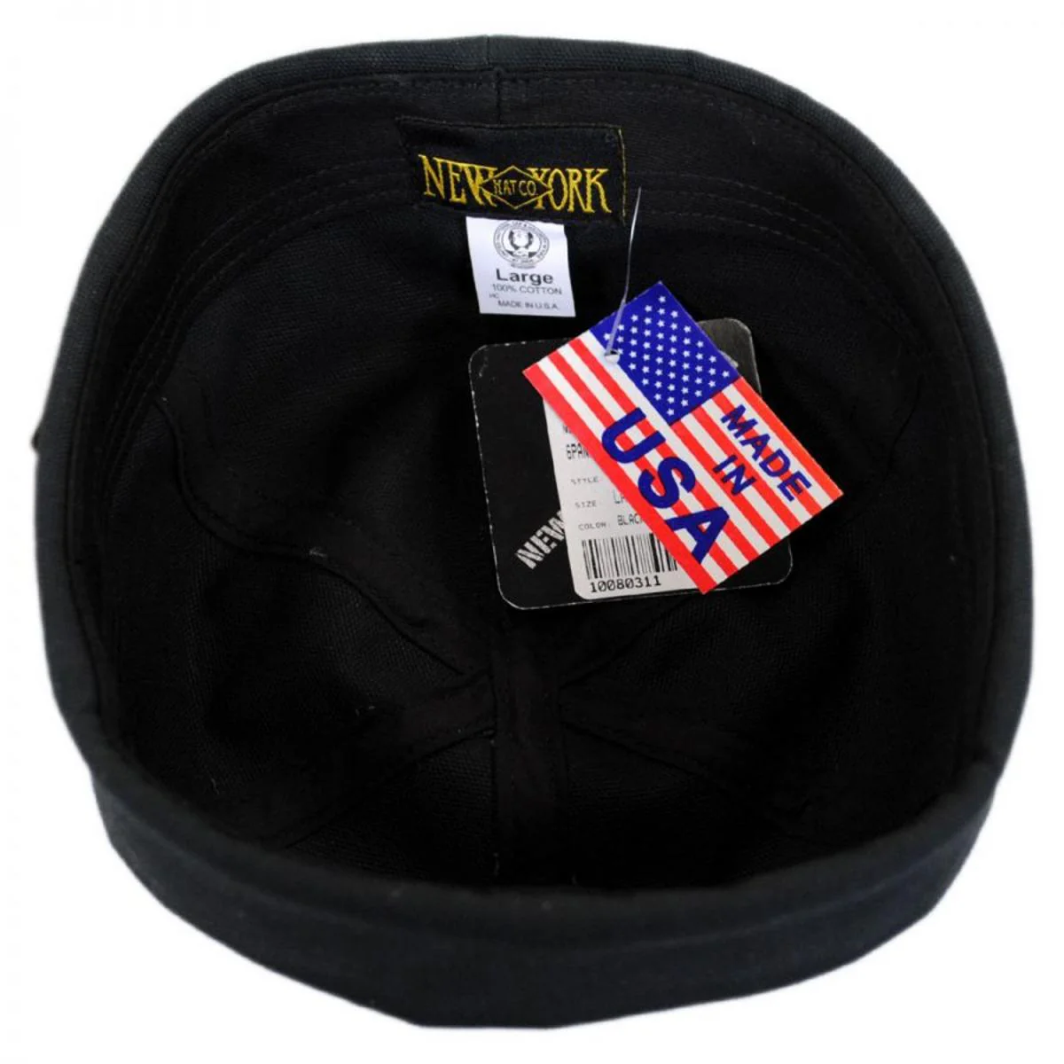 Six Panel Canvas Skull Cap Beanie Hat - Image 3