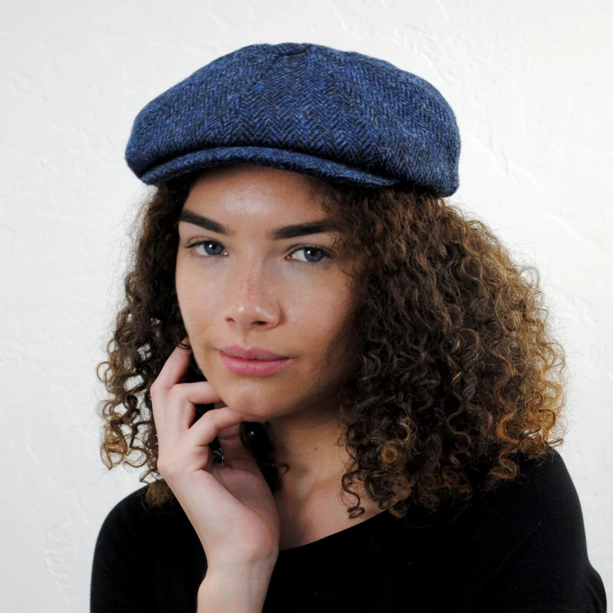 Skye Harris Tweed Wool Newsboy Cap - Image 3