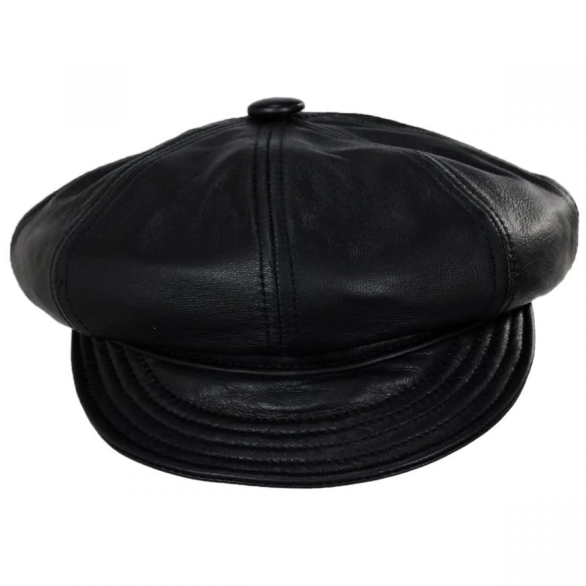 Spitfire Lambskin Leather Newsboy Cap - Image 2